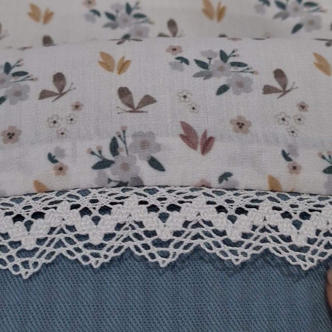 4206 Colchas Capazo Verano Zoe Azul - Imagen 2