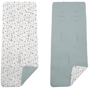 2472 Colchoneta Reversible Serker Mariquitas Menta