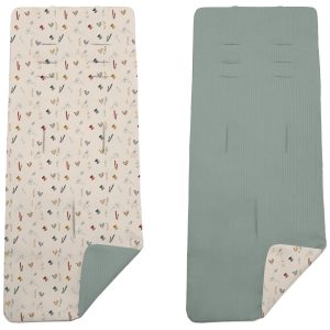 2477 Colchoneta Reversible Serker Pajaritos Verde