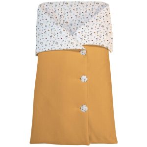 4072 Saco Capazo Arrullo Serker Mariquitas Mostaza