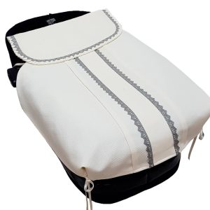 2000 Sacos Universales para Capazo con Colcha en Piqué con Tablas y Puntillas de Hilo