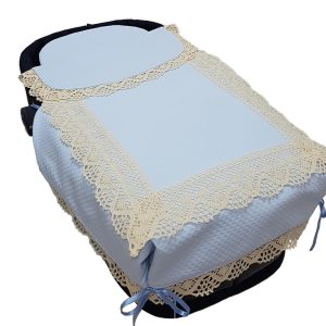 2000 Sacos Universales para Capazo con Colcha en Napoles con Puntilla de Hilo en Crudo