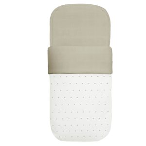 3537 Sacos para Capazo Denís Piqué Crudo Bordado Topitos Tostado