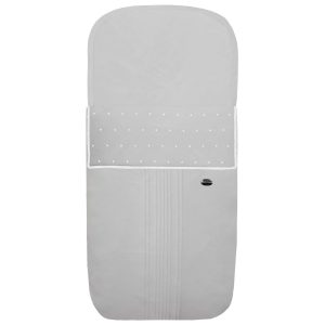 3553 Sacos para Capazo Leslie Piqué Jaretas Gris Puntilla y de Topitos Blanco
