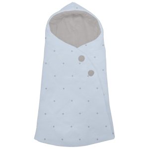 1713 Sacos Capazo Cruzados Cris Piqué Celeste Bordado Estrellas Gris