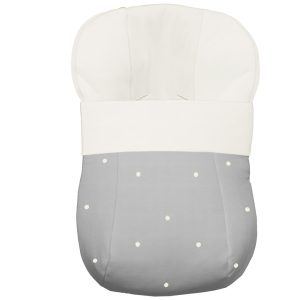 1307 Sacos Grupo Cero Edén Piqué Gris Bordado Bodoques Crudo